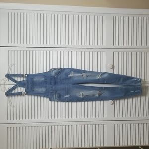 ENJEAN Denim Collection..Women's Overall..Color Light Blue Wash..Size S